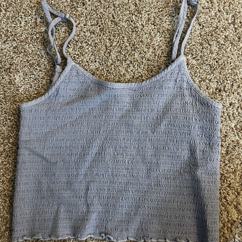 light purple textured brandy tank top size small
